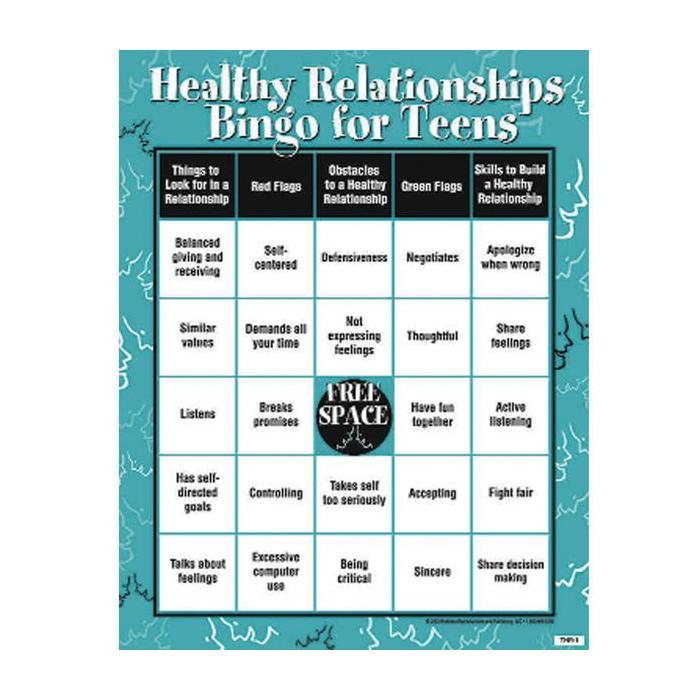 Healthy Relationships Bingo for Teens