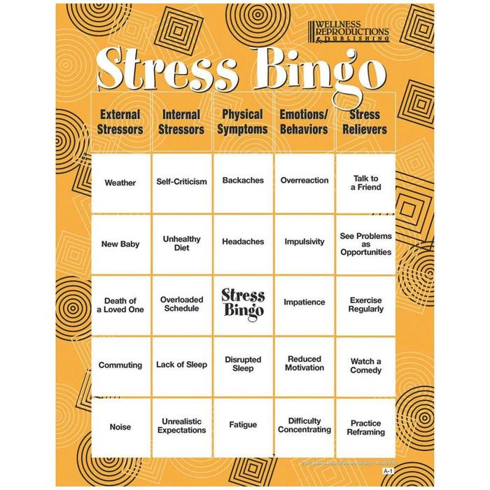 Stress Bingo - Adult Version