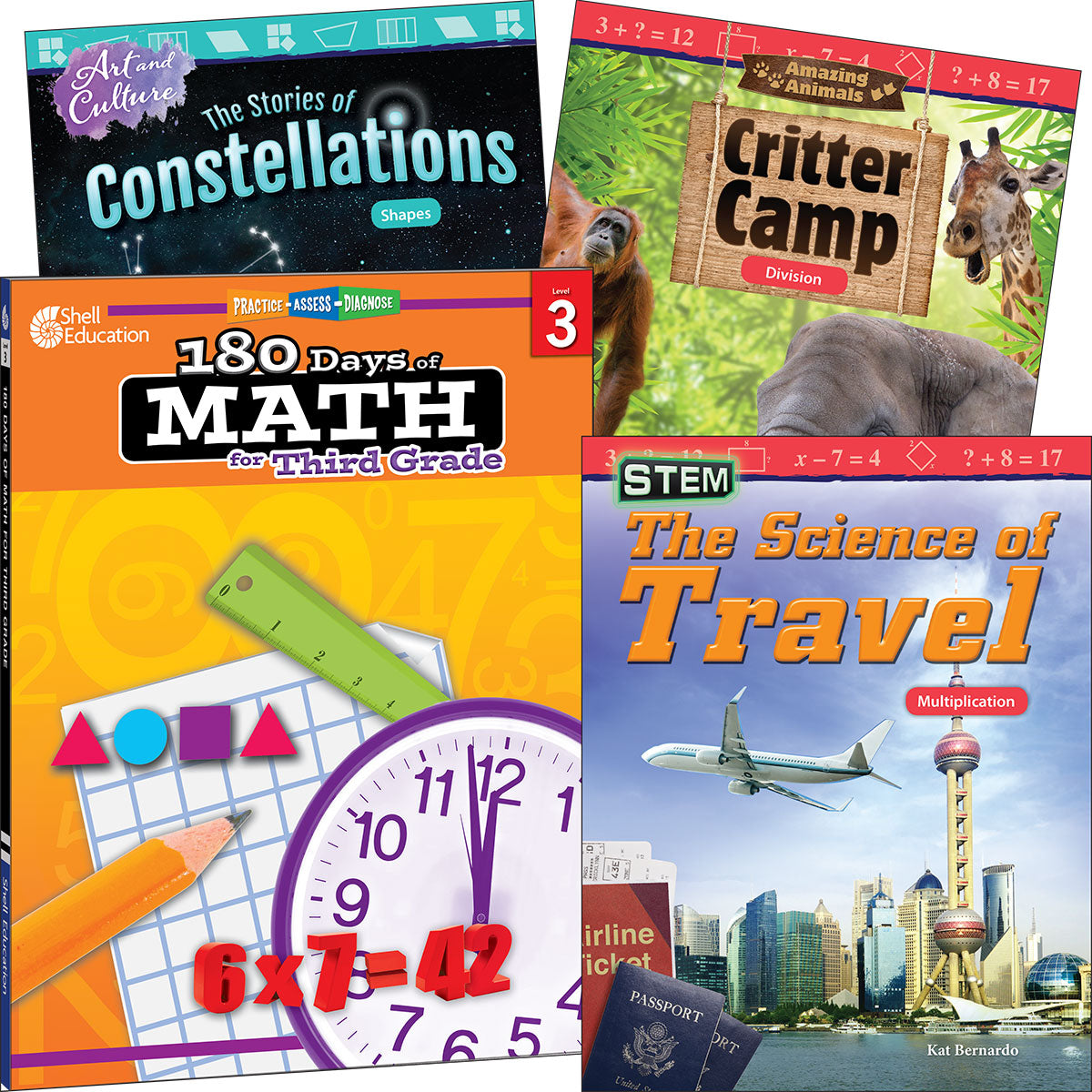 Learn-at-Home: Explore Math Bundle Grade 3: 4-Book Set