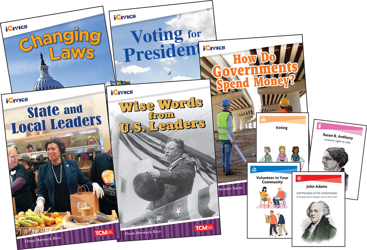 iCivics Grade 4: Leadership & Responsibility 5-Book Set + Game Cards