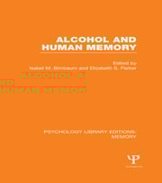 Alcohol and Human Memory (PLE: Memory)
