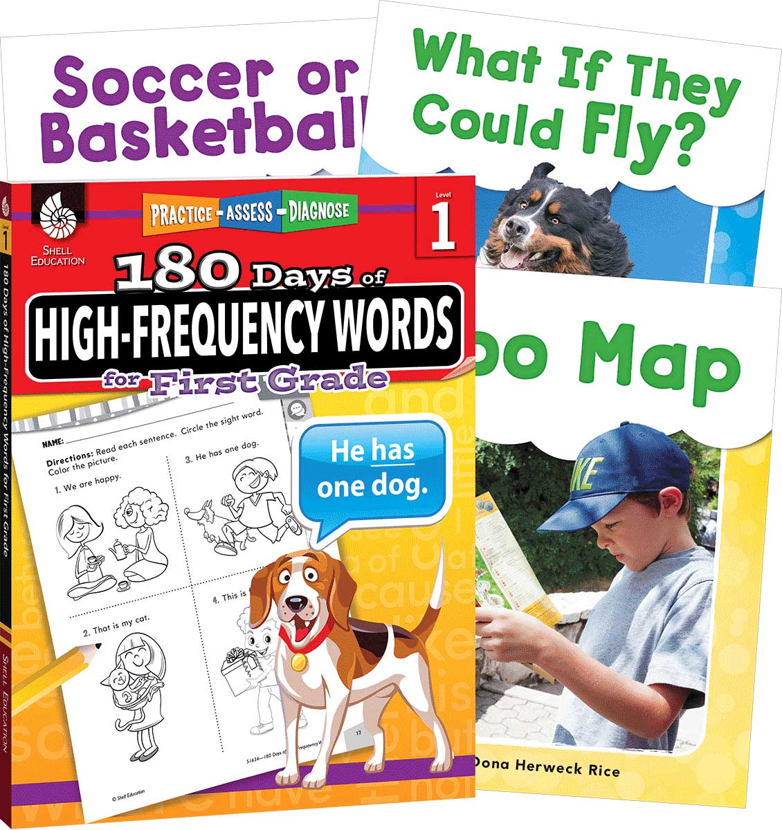 Learn-at-Home: High-Frequency Words Bundle Grade 1: 4-Book Set