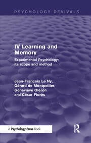 Experimental Psychology Its Scope and Method: Volume IV