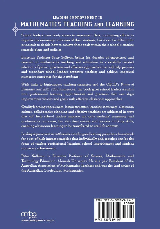 Leading Improvement in Mathematics Teaching and Learning