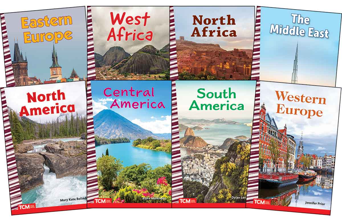 Explore The World: The Americas, Europe, Africa and The Middle East: Social Studies Readers 8-Book Set