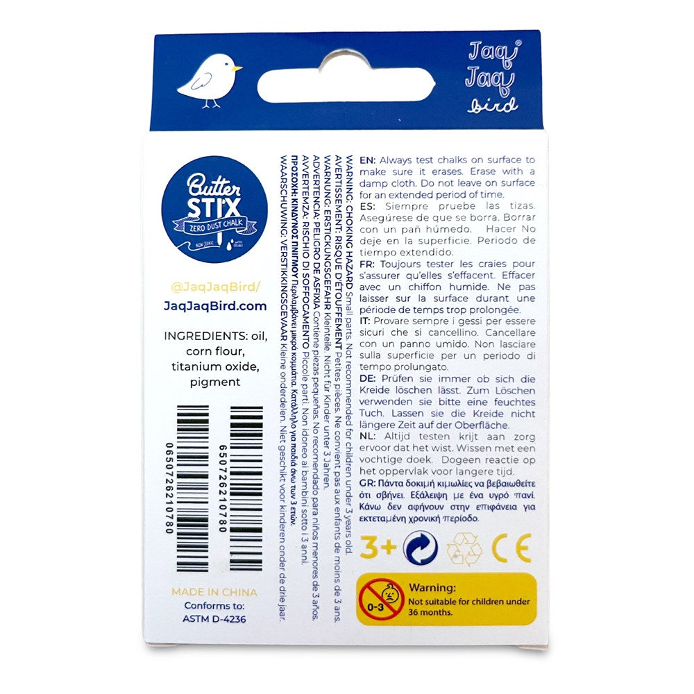 Jaq Jaq Bird - ButterStix 12pk Assorted Colors + Holder