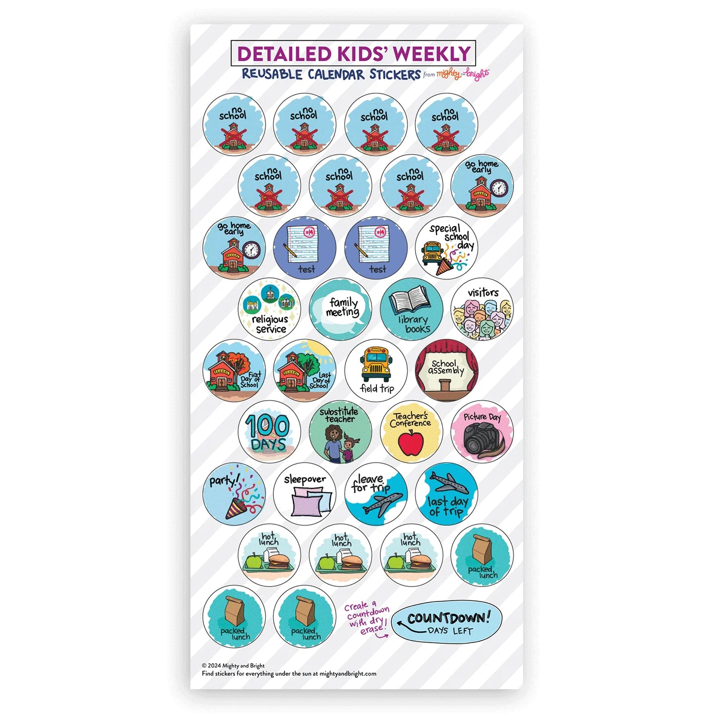 Weekly Calendar for Kids
