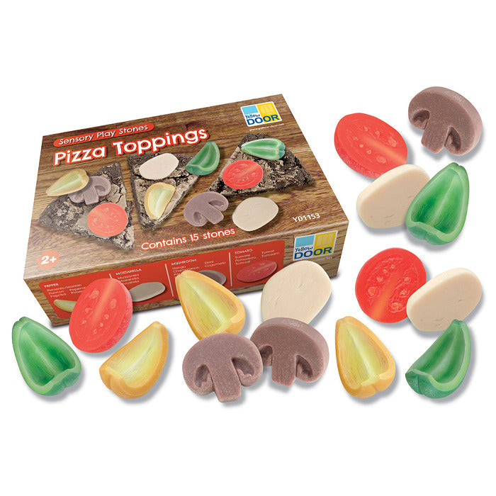 Sensory Play Stones - Pizza Toppings