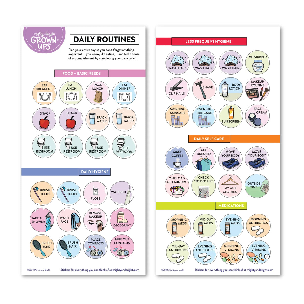 Apple Daily Routine Daily Routine Chart for Teens and Adults – Brainary Books