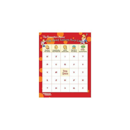The Berenstain Bears Talk About Feelings Bingo Game