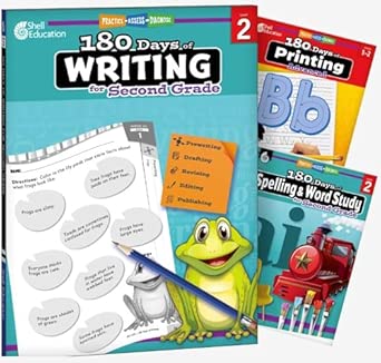 180 Days™: Writing, Spelling, & Printing (Grade 2): 3-Book Set