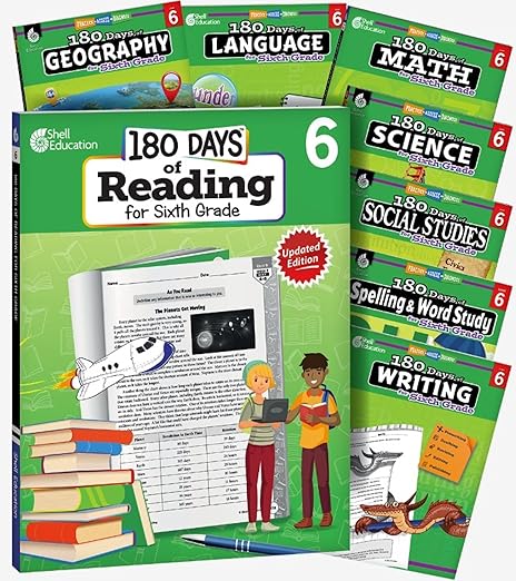 180 Days™ Bundle (Grade 6): 8-Book Set