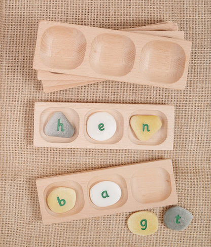 3-Pebble Tray Set of 6