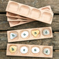 4-Pebble Word-Building Wooden Tray - Set of 6