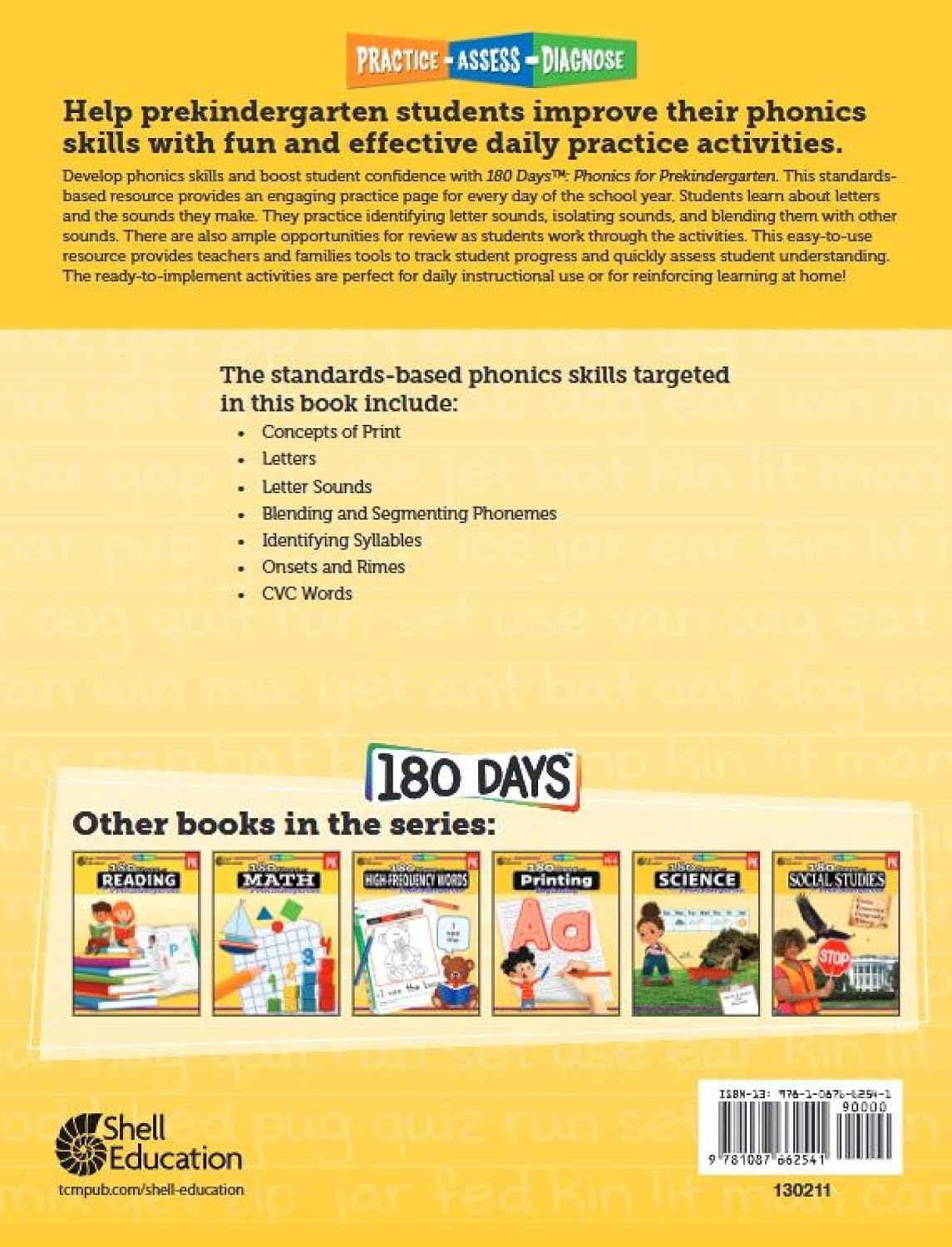 180 Days™: Phonics (Prekindergarten)