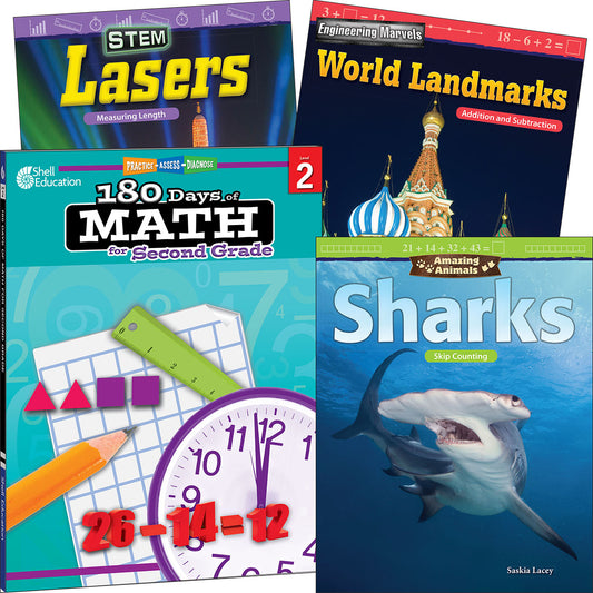Learn-at-Home: Explore Math Bundle Grade 2: 4-Book Set