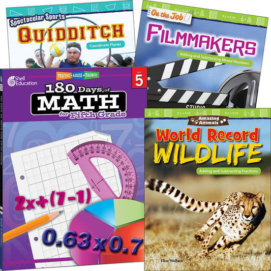 Learn-at-Home: Explore Math Bundle Grade 5: 4-Book Set