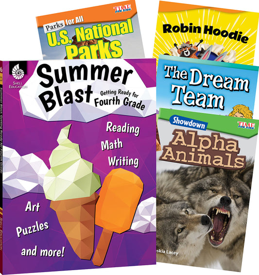 Learn-at-Home: Summer Reading Bundle Grade 4: 5-Book Set