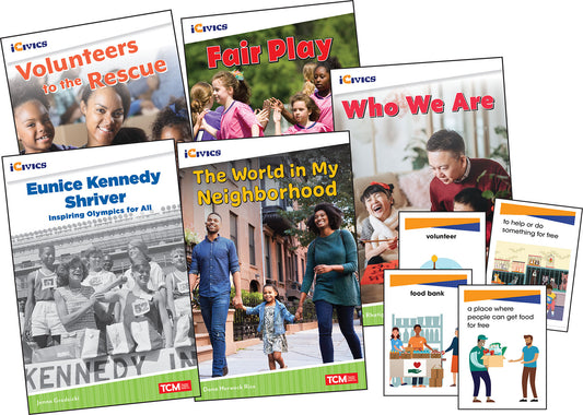 iCivics Grade 1: Community & Social Awareness 5-Book Set + Game Cards