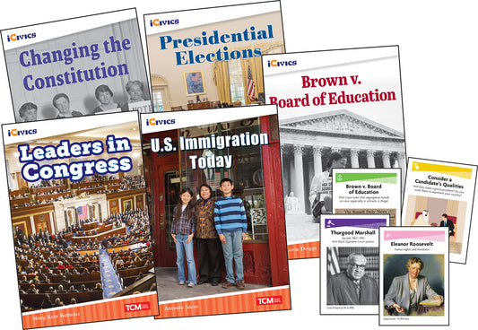 iCivics Grade 1: Leadership & Responsibility 5-Book Set + Game Cards