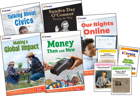 iCivics Grade 5: Community & Social Awareness 5-Book Set + Game Cards