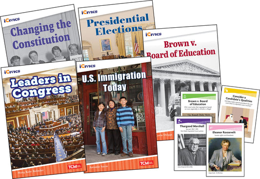 iCivics Grade 5: Leadership & Responsibility 5-Book Set + Game Cards