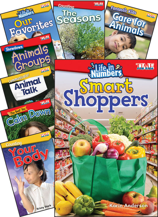 TIME FOR KIDS Math/Science Grades K-1, 8-Book Set