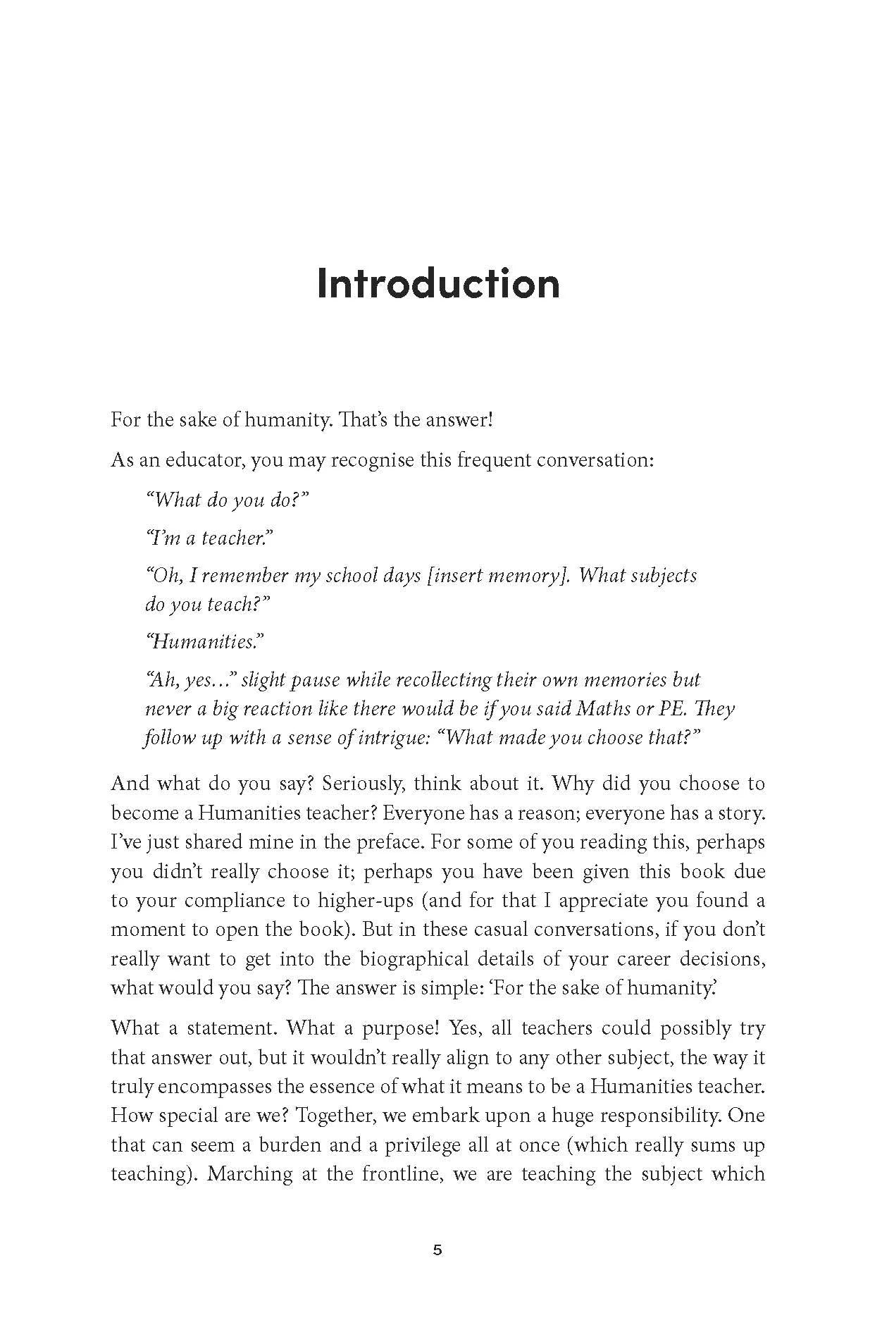 Humming Along: Achieving Excellence in Teaching Primary and Secondary Humanities