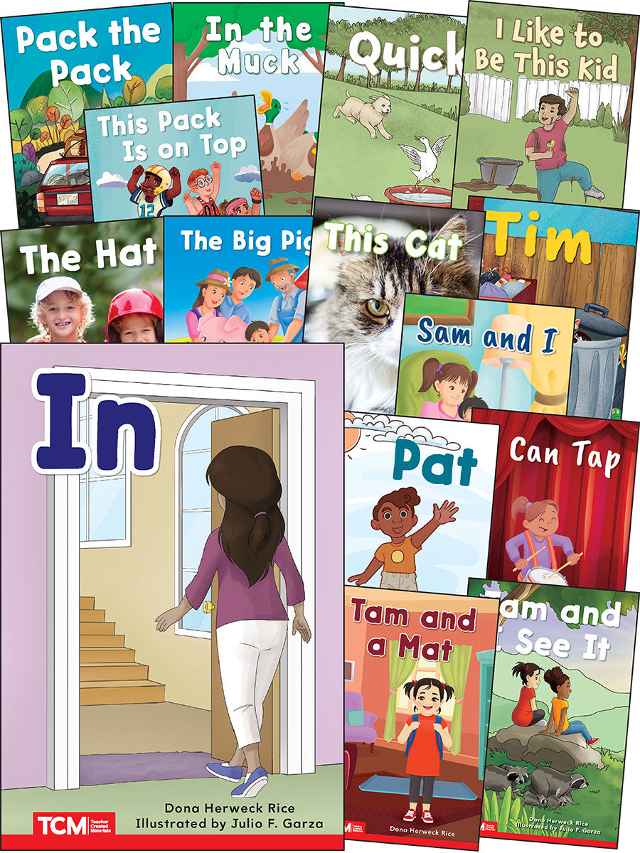 Decodable Books Grade PK-K Set 1: 15-Book Set