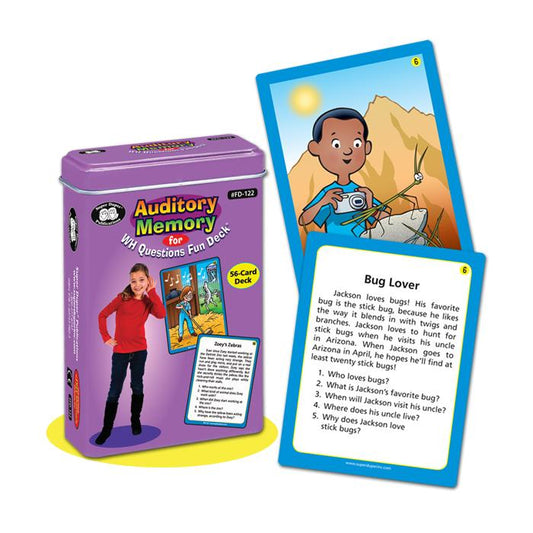 Auditory Memory For Wh Questions Fun Deck