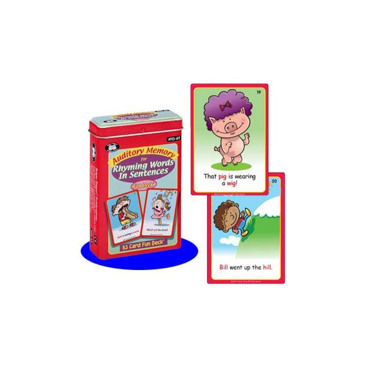 Auditory Memory Rhyming Words Fun Deck