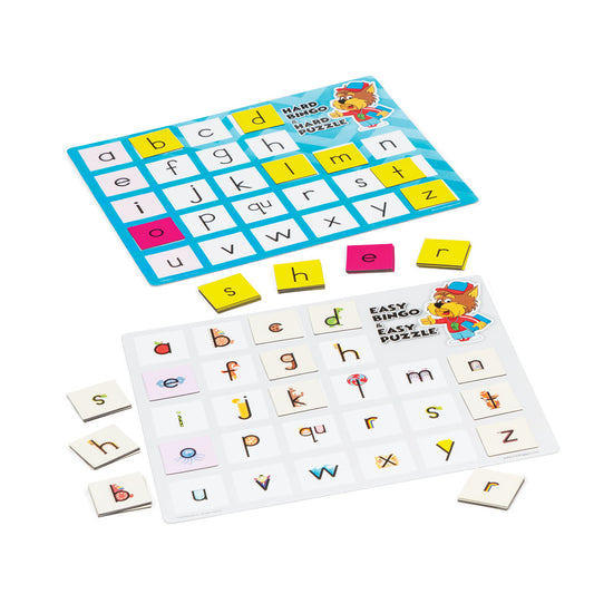 Magnetized Lowercase Alphabet Bingo &amp; Puzzle Boards