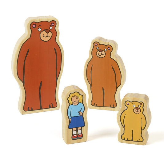 Goldilocks and the Three Bears Wooden Characters