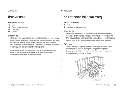 Helping Very Young Children to Listen