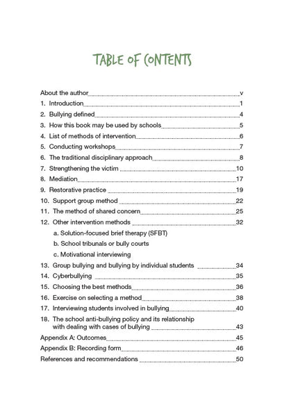 Interventions in Cases of Bullying in Schools