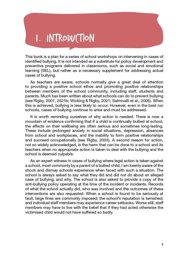 Interventions in Cases of Bullying in Schools
