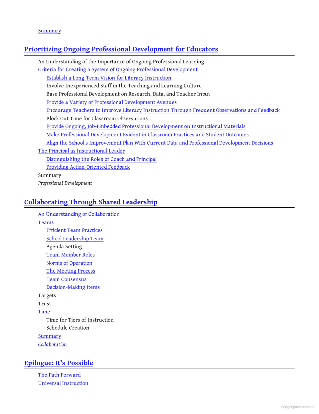 It’s Possible! : A Leadership Plan for Implementing Quality Reading Instruction and Ensuring Literacy for All