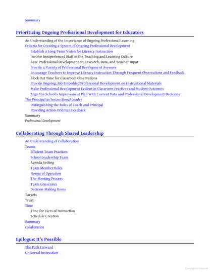 It’s Possible! : A Leadership Plan for Implementing Quality Reading Instruction and Ensuring Literacy for All