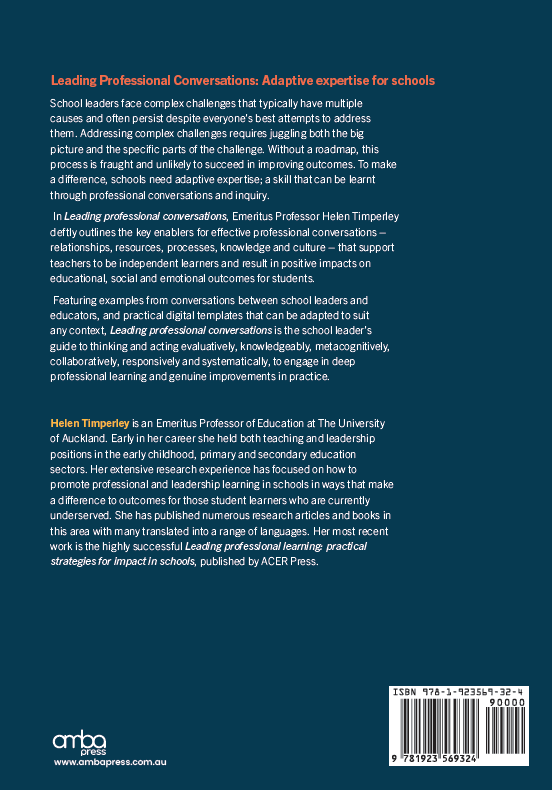 Leading Professional Conversations: Adaptive expertise for schools