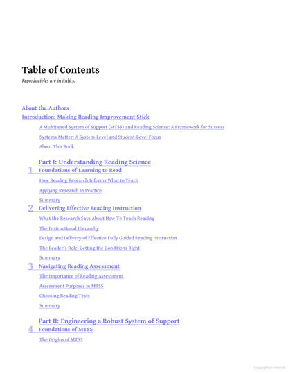 MTSS for Reading Improvement: A Leader’s Tool Kit for Schoolwide Success