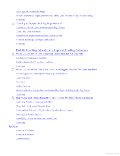 MTSS for Reading Improvement: A Leader’s Tool Kit for Schoolwide Success