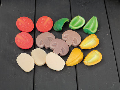 Sensory Play Stones - Pizza Toppings