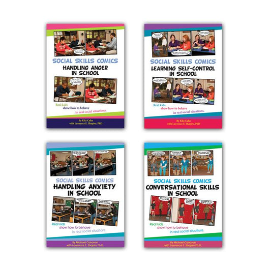Social Skills Comics for Kids Set (4 Books)