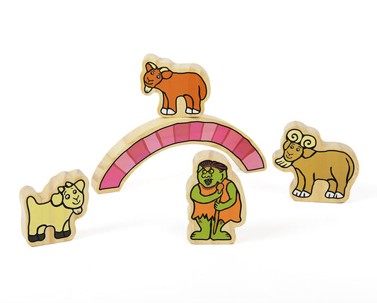 The Billy Goats Gruff Wooden Characters