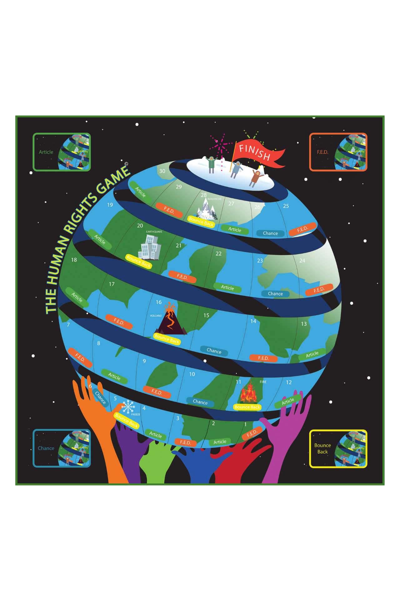 The Human Rights Board Game Class Set of 4