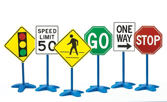 Traffic Signs for Early Learning Road Safety (Set of 6)