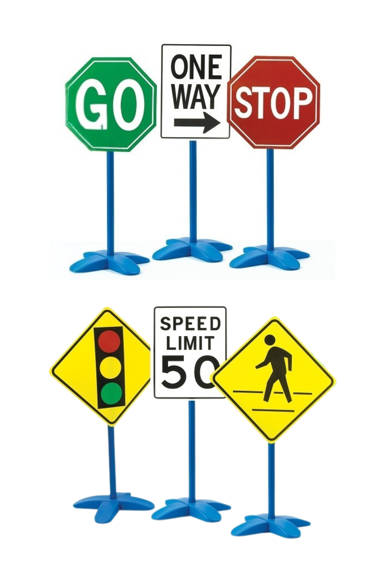 Traffic Signs for Early Learning Road Safety (Set of 6)