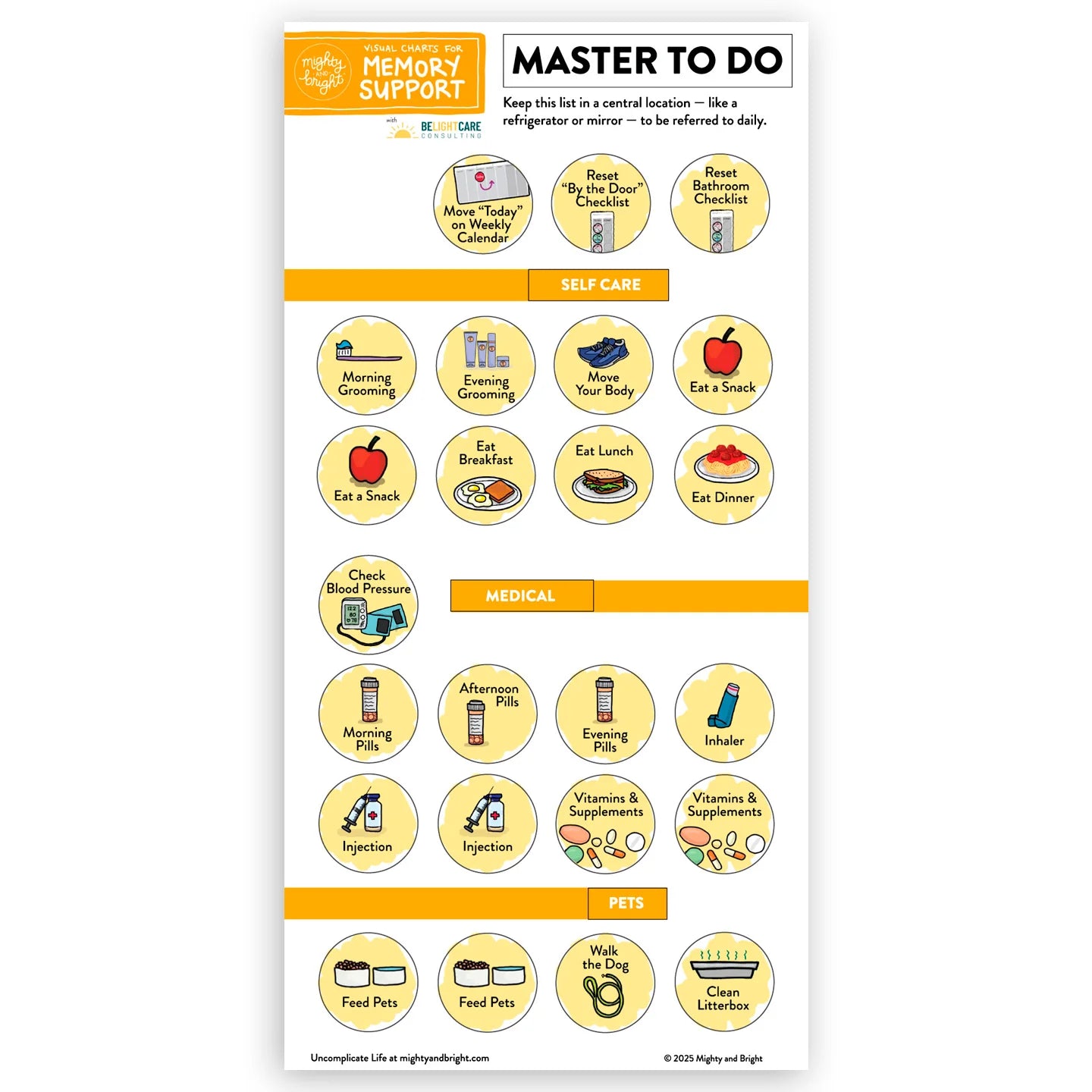 Mighty + Bright Memory Support Stickers