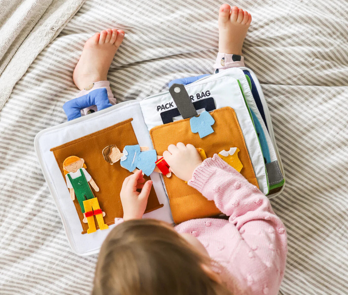 Fabric Activity Quiet Book – Away We Go