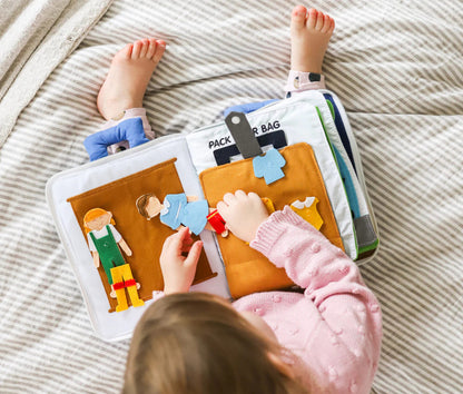 Fabric Activity Quiet Book – Away We Go